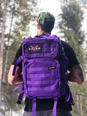 Purple and Black backpack 