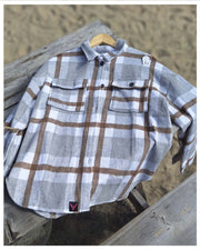 Grey and Brown Plaid Jacket