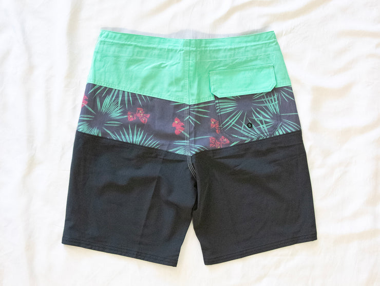 Tricolour Mens Board Shorts Back 