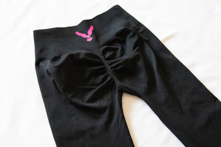 back bell bottom scrunchy butt womens legging