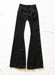 black bell bottom scrunchy butt womens legging